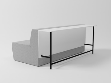 MODO POD - 2 seater fabric sofa with writing board by grado design - view 2